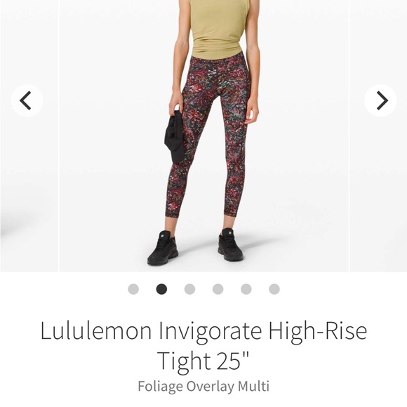 Lululemon Invigorate High-Rise Tight 25"Foliage Overlay Multi - - Picture 3 of 12